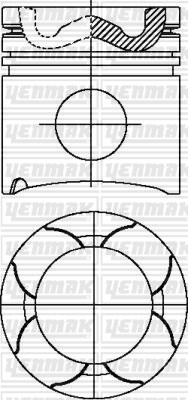 MAN D 2876 LF Piston Segman Q128.0mm STD Euro 2 YENMAK