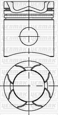 MAN D 2866 LF Piston Segman Q128.0mm STD Euro 2 YENMAK