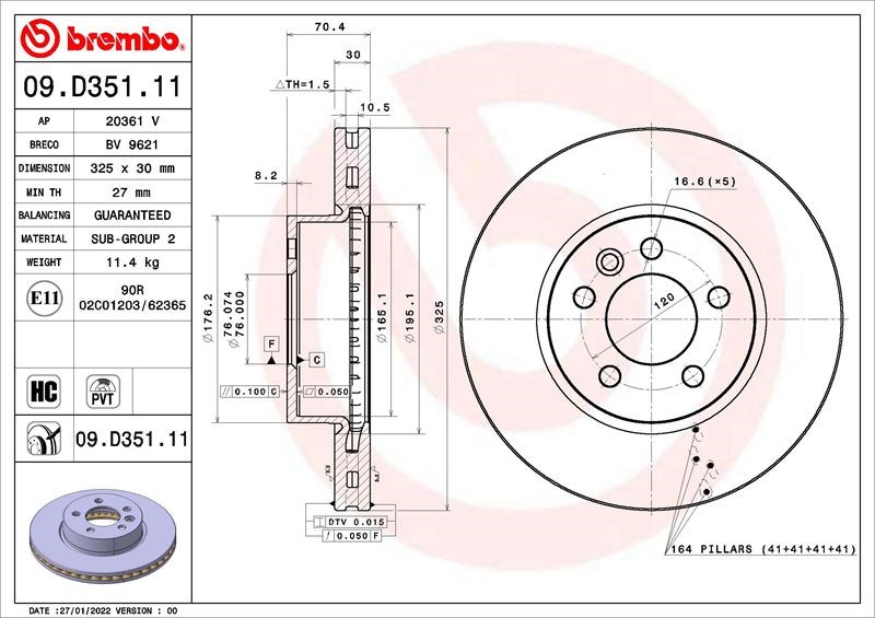 Man TGE VW Crafter Fren Diski BREMBO