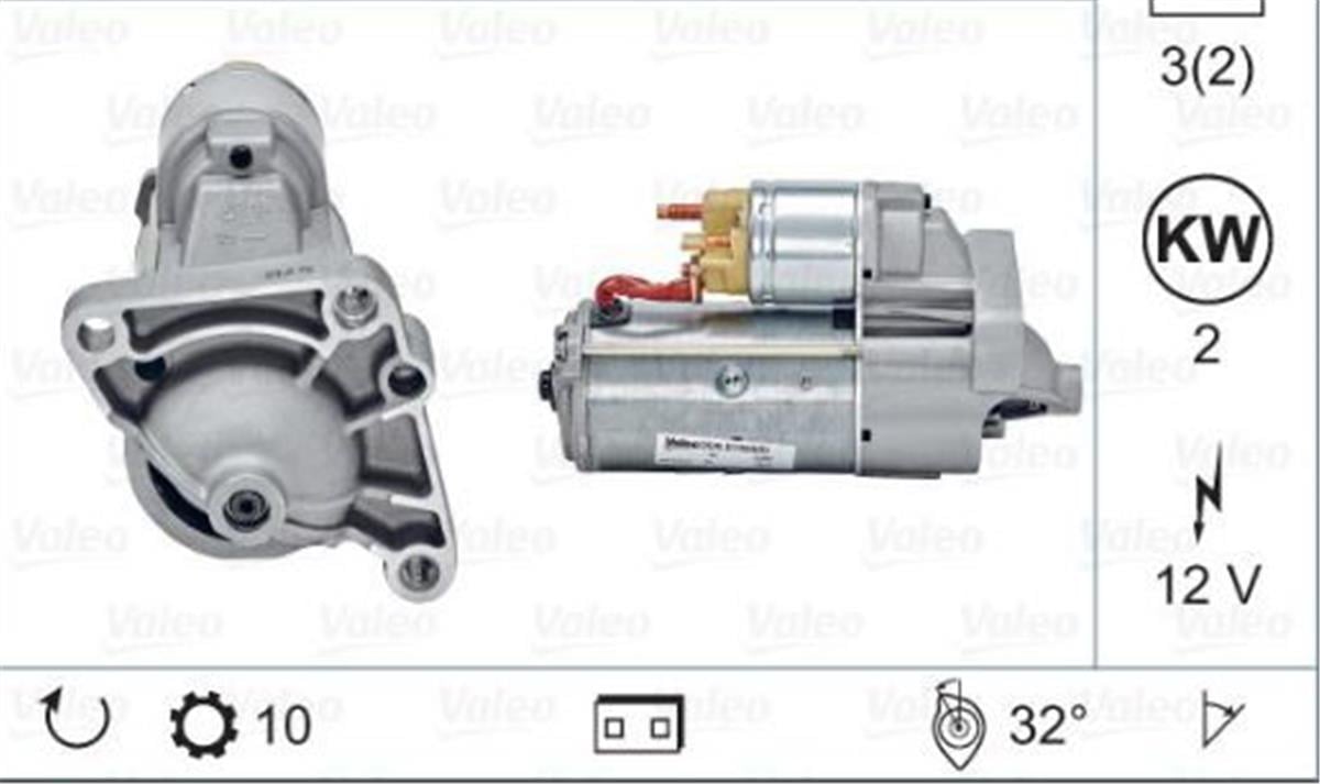 Mars Motoru 12V 10 Dış 2,0 Kw Renault Master 2-2,5Dcı 00- / Opel Movano 2,5Cdtı