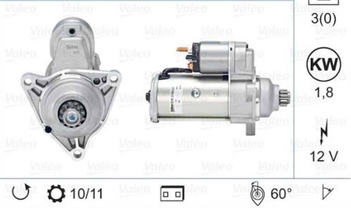 Mars Motoru 12V 10 Dış Vw Transporter T4 1.9-2.4-2.5