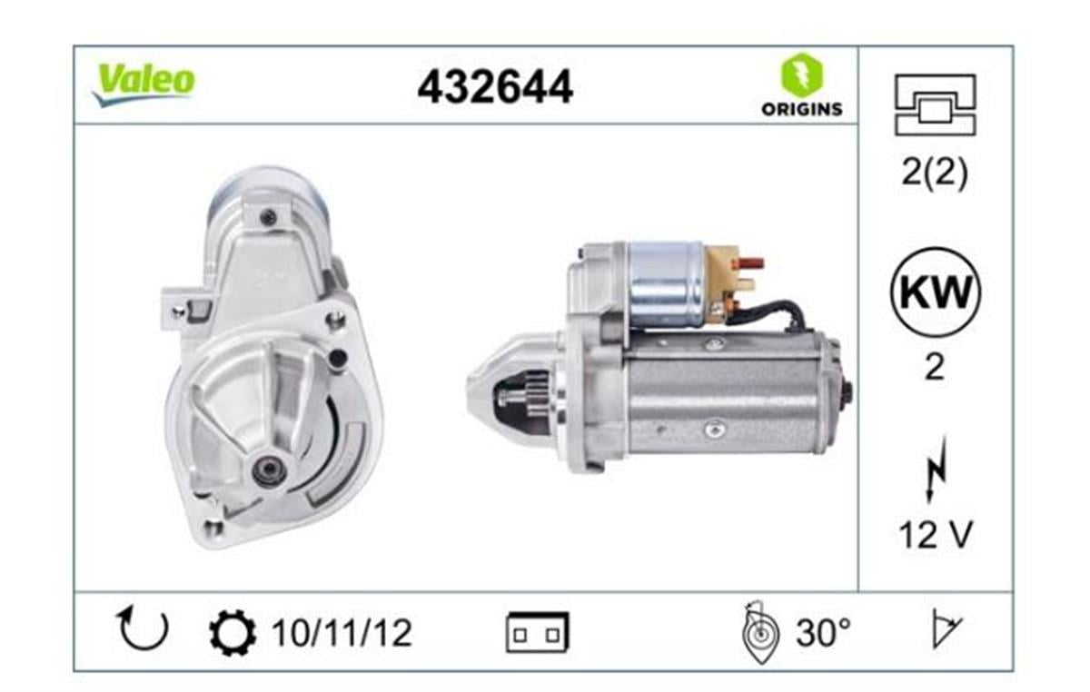 Mars Motoru 12V 11 Dış 2,2 Kw Mercedes Sprınter 2,2 00-06 / Vıto 2,2 99-06