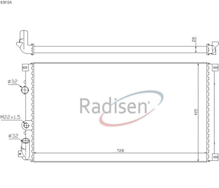 Renault Master II Radyatör Klimasız RADISEN