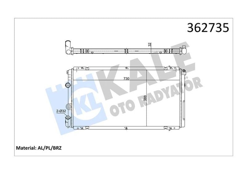 Renault Master II Motor Su Radyatörü 1.9dCi 2.5dCi KALE-RADYATOR