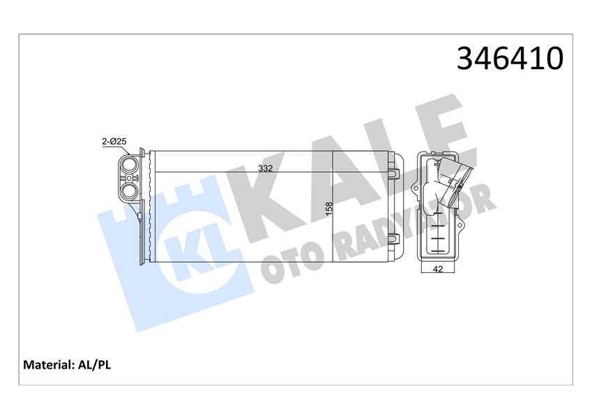 Renault Master II Kalorifer Radyatörü KALE-RADYATOR