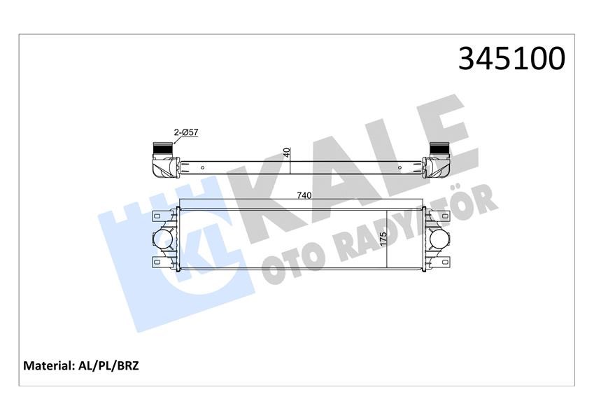 Renault Master 2-3 Movano 2.5DCI Turbo Radyatörü Intercooler KALE-RADYATOR