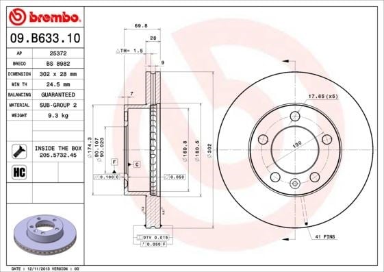 Renault Master III Ön Fren Aynası Hava Kanallı BREMBO