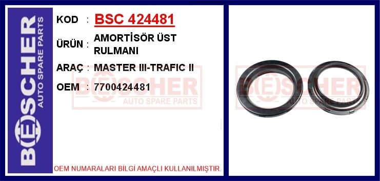 Renault Master 3 Amortisör Ön Rulmanı BESCHER