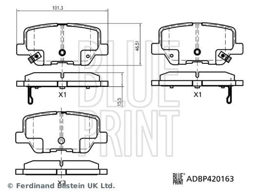 Maxus EV30 Fren Balatası Takımı BLUEPRINT