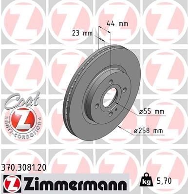 Mazda 2 Ön Fren Aynası Havalı ZIMMERMANN