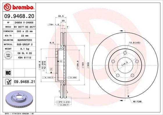Mazda 3 Ön Fren Diski Havalı BREMBO