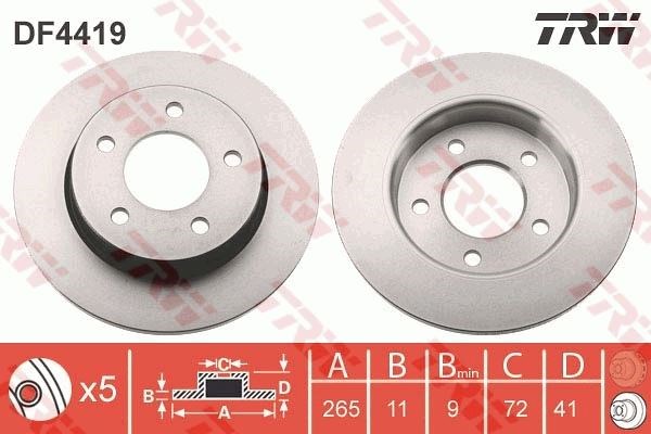 Mazda 3 Arka Fren Diski Dolu Tip TRW