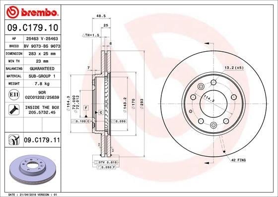Mazda 6 Ön Fren Diski Hava Kanallı Kaplamalı BREMBO