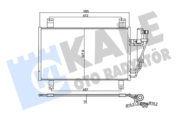 Mazda 2 CX-3 Kondenser Alüminyum/Pirinç Kurutuculu KALE-RADYATOR