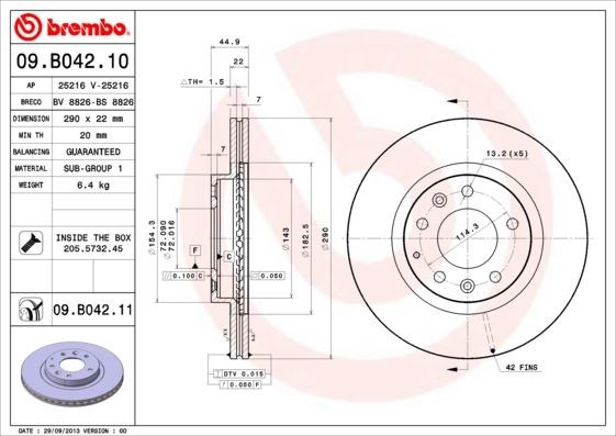 Mazda Ön Fren Diski [UV Kaplamalı] BREMBO