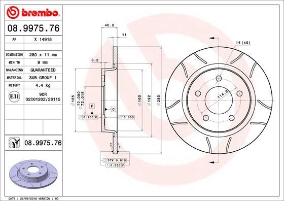Mazda Arka Fren Diski Max BREMBO
