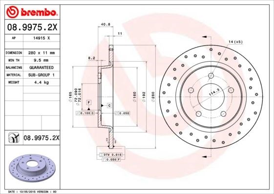 Mazda Arka Fren Diski Xtra BREMBO