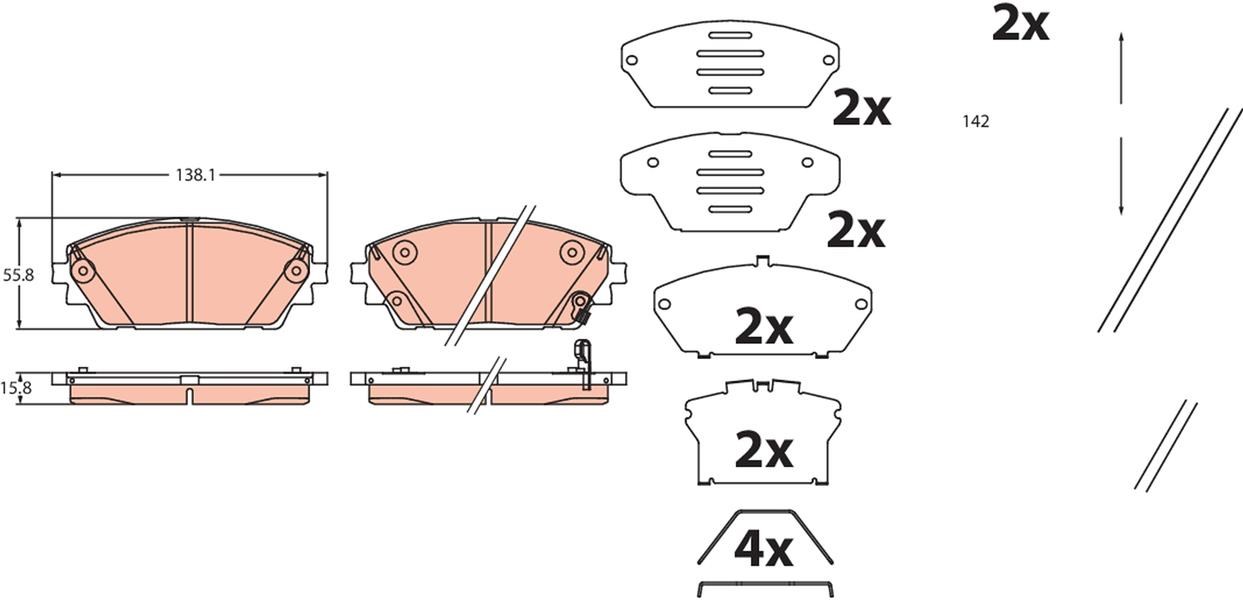 Mazda 3 Disk Balata TRW