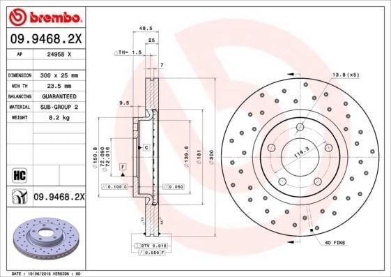 Mazda Ön Fren Diski Xtra BREMBO