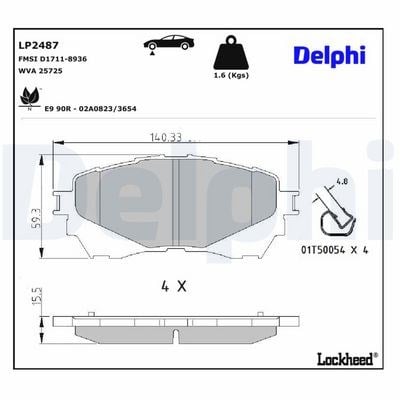 Mazda 6 Ön Fren Balatası DELPHI