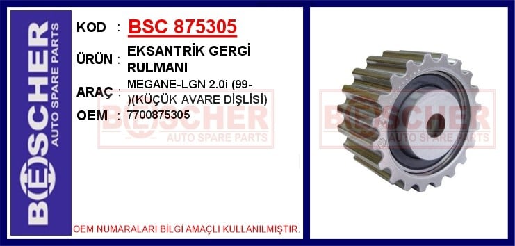 Renault Megane Laguna Eksantrik Gergi Rulmanı 2.0i BESCHER