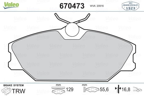Renault Megane Laguna Scenic Logan Safrane Ön Fren Balatası VALEO