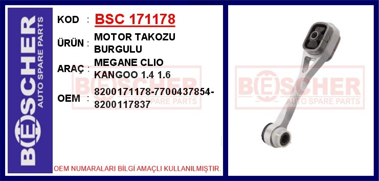 Renault Megane Clio Kangoo Motor Takozu Burgulu BESCHER