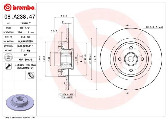 Renault Megane 1 Scenic Arka Fren Aynası BREMBO