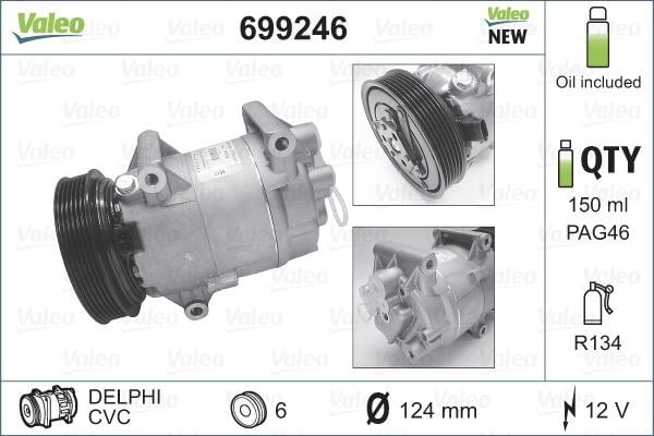 Renault Megane I Scenic I Megane II Scenic II Nissan Qashqai Klima Kompresörü VALEO