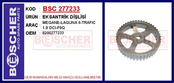 Renault Megane Eksantrik Dişlisi 1.9 DCI BESCHER