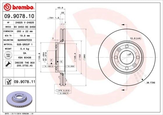 Renault Megane II Ön Fren Aynası Havalı BREMBO
