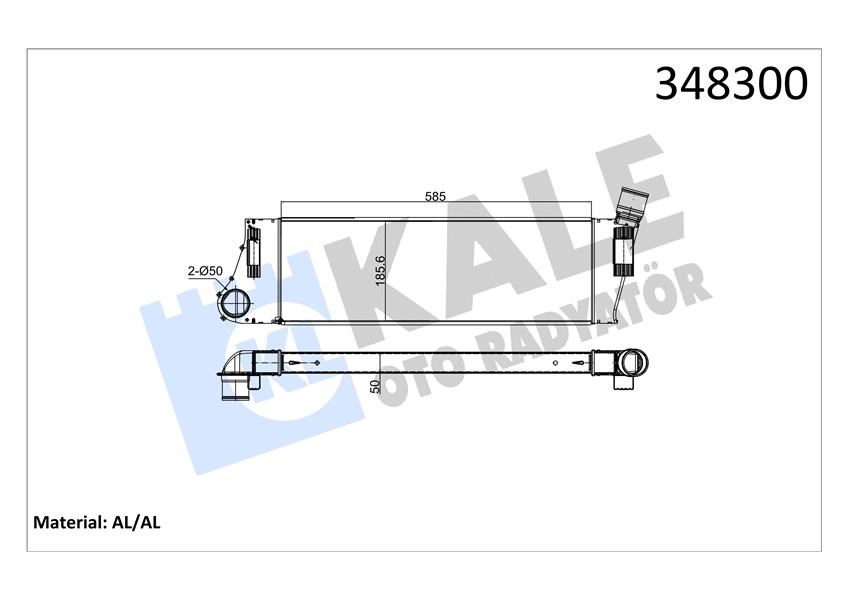 Renault Megane 2 Scenic 2 1.5DCI-1.9DCI Turbo Radyatörü Intercooler KALE-RADYATOR