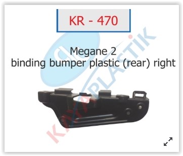 Renault Megane 2 Sedan Arka Tampon Sağ Tespit Parçası KAYA