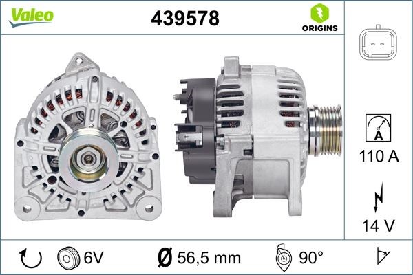 Renault Megane II Scenic II Logan Duster Alternatör 12V 110A [1.6 1.6 16V] VALEO