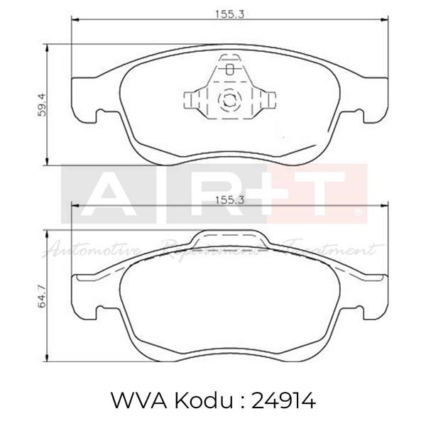 Renault Megane III Scenic III Fluence Duster Lodgy Captur I Ön Fren Balatası ART-BALATA
