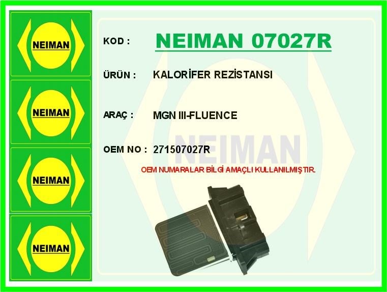 Renault Megane 3 Fluence Kalorifer Rezistansı BESCHER