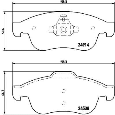 Renault Megane III Scenic III Fluence Duster Lodgy Captur I Ön Fren Balatası BREMBO