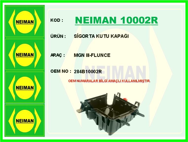 Renault Megane 3 Fluence Sigorta Kutu Kapağı BESCHER