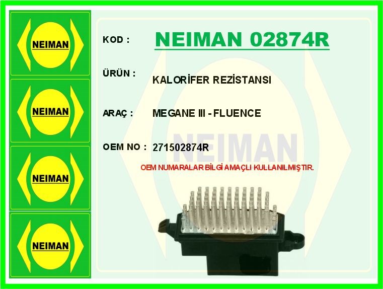 Renault Megane 3 Kalorifer Rezistansı BESCHER