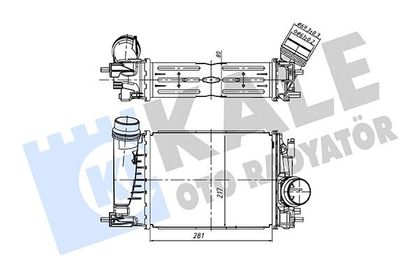 Renault Megane IV Turbo Radyatörü [1.3TCE Brazing 281x217x80] KALE-RADYATOR