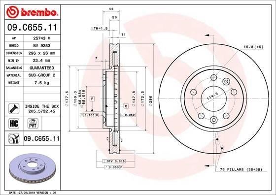 Renault Megane 4 Ön Fren Diski BREMBO