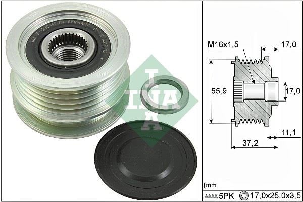 Renault Megane Clio 2 Kangoo Twingo Symbol 2 Alternatör Kasnağı INA