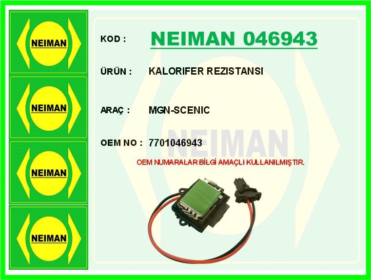 Renault Megane Scenic Kalorifer Rezistansı BESCHER
