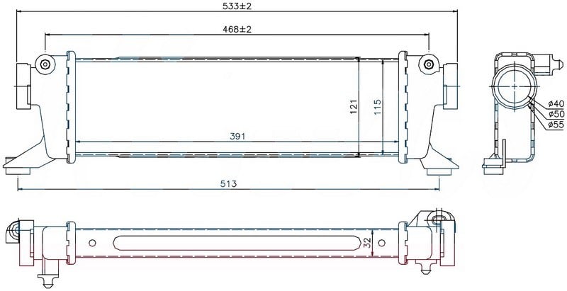 Mercedes A160 CDI W168 Vaneo 17. CDI Intercooler Brazing ORIS