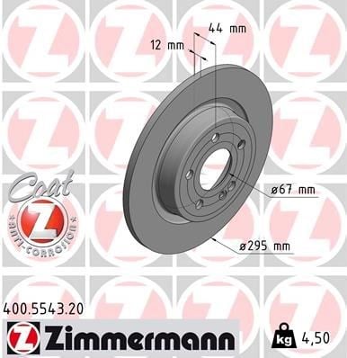 Mercedes W177 V177 W247 C118 X118 H247 Arka Fren Diski 295MM ZIMMERMANN