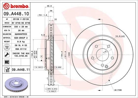 Mercedes W203 CL203 S203 C209 A209 Ön Fren Diski BREMBO