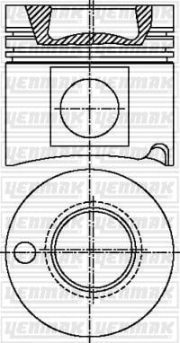 Mercedes V Motor OM 442 LA Piston Segman Q128.0MM STD YENMAK