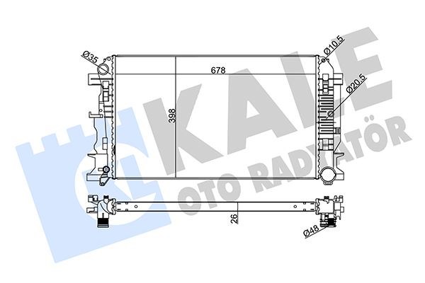 Mercedes Sprinter B906 VW Crafter 30-35-50 Motor Su Radyatörü KALE-RADYATOR