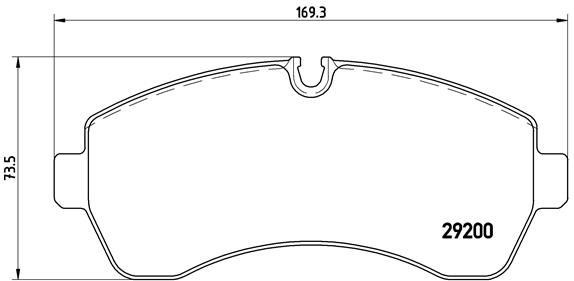 Mercedes Sprinter B906 B907 B910 VW Crafter Ön Fren Balatası BREMBO
