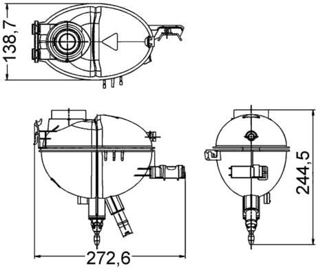Mercedes W204 S204 C204 C218 X218 W212 S212 C207 A207 X204 Radyatör Yedek Su... MAHLE